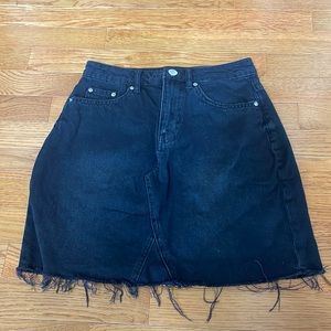 Women’s black denim skirt